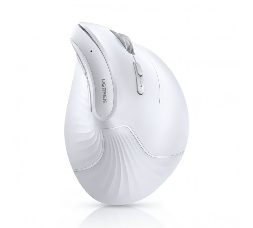 Мышь | UGREEN MU008 Ergonomic | цвет: белый | 2.4 ГГц + Bluetooth | вертикальная, бесшумная